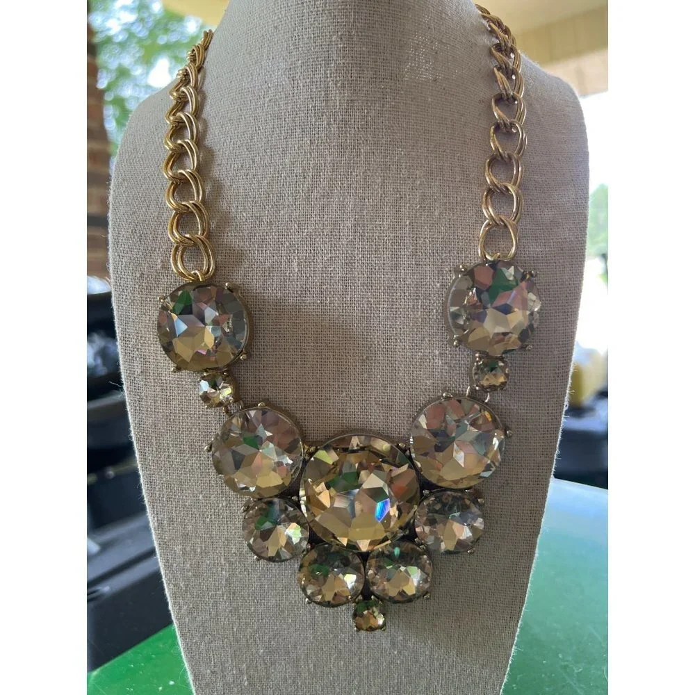 Vintage Natasha Statement Crystal Necklace -- 18